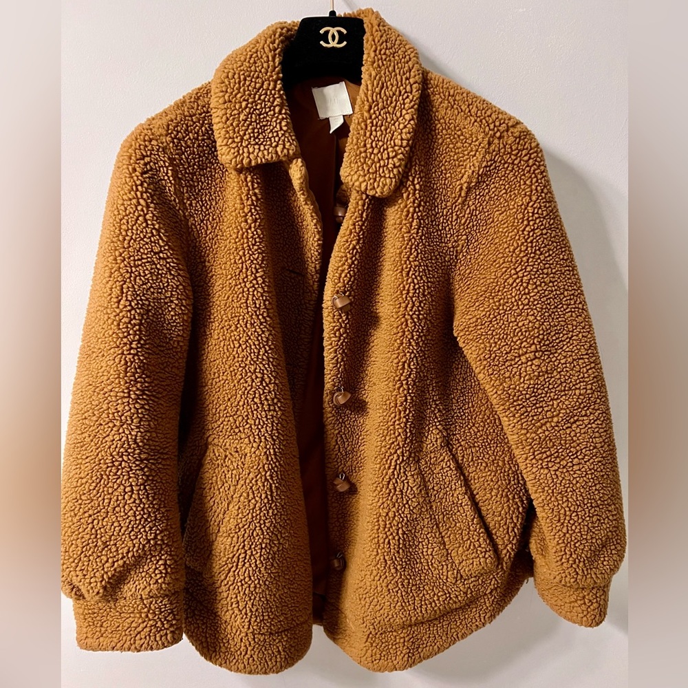 H&M Oversized Sherpa Faux Fur Teddy Jacket
